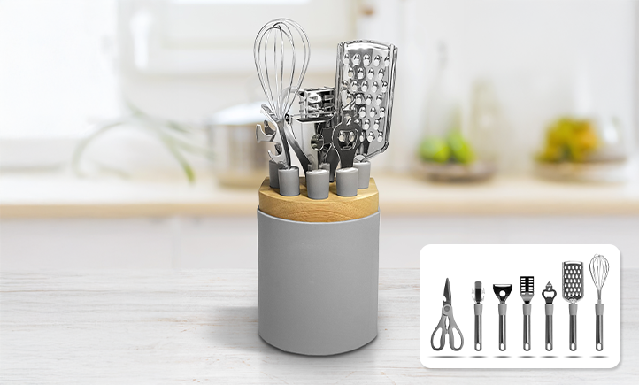 Bloc de 7 ustensiles de cuisine