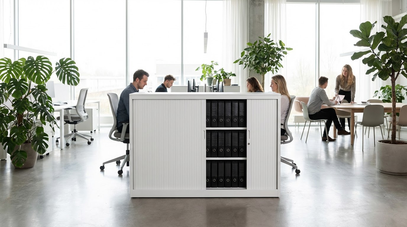 Armoire à rideaux métal