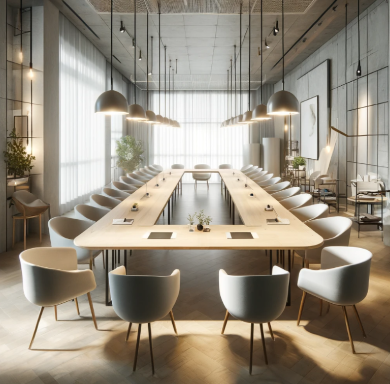 Comment créer une table de réunion en u ?